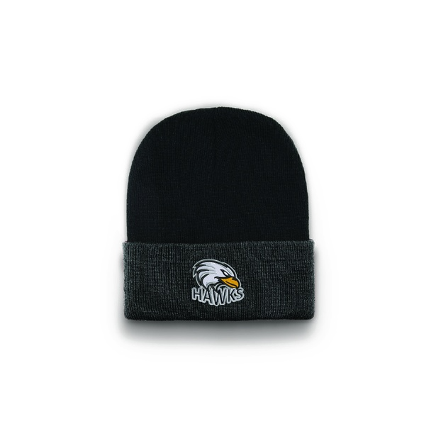 Hawks Tuque noir et grise junior dk34