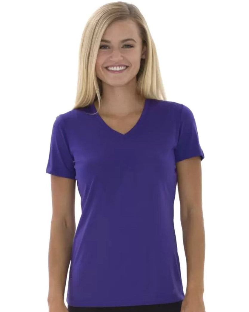 T-shirt v-neck en polyester L3520